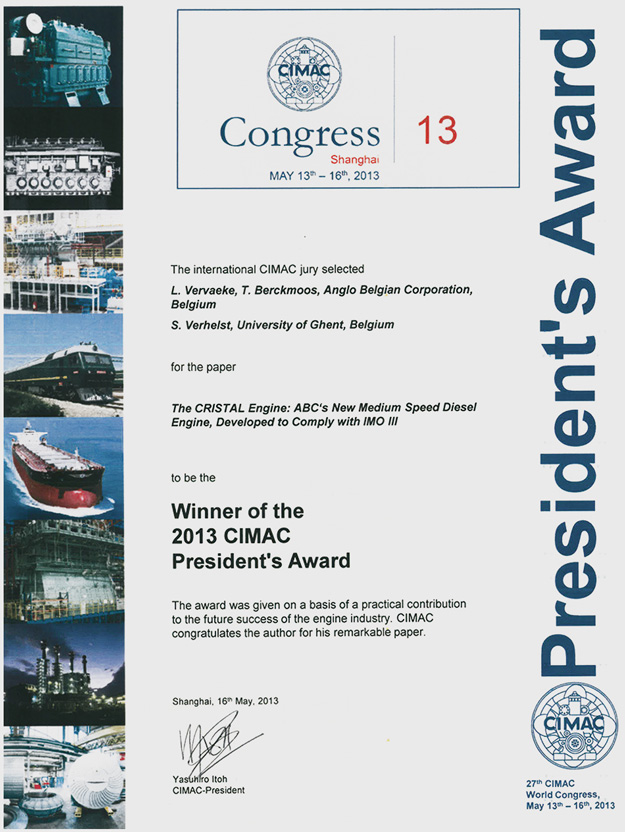 ABC, winner of the 2013 CIMAC President's Award
