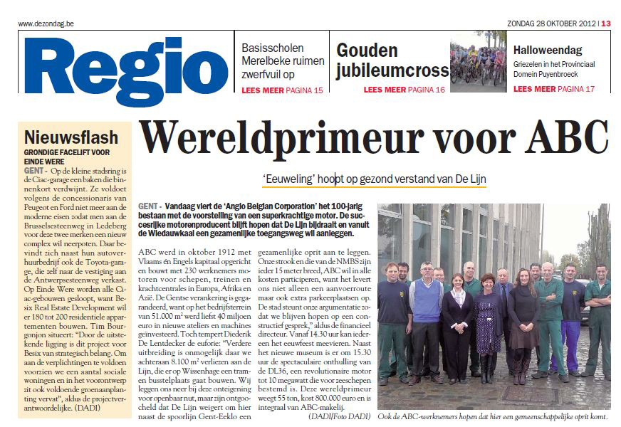 www.dezondag.be Wereldprimeur voor ABC